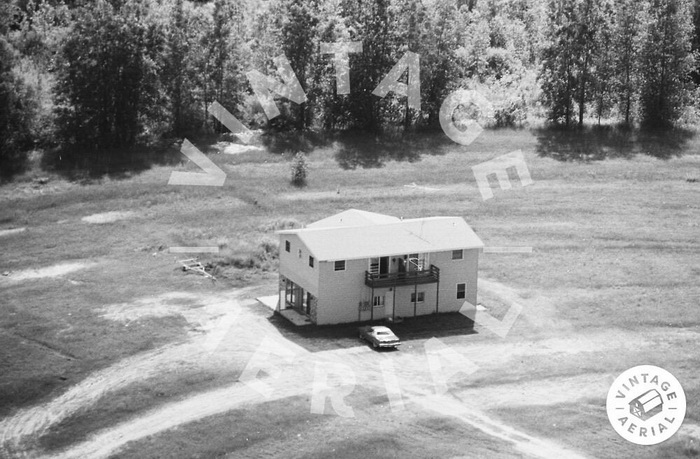 Bay Drive-In Theatre - Home Built On Snack Bar Foundation 1980 Aerial Photo (newer photo)